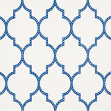 Schumacher Algiers Paperweave Blue Wallpaper
