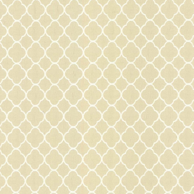 Kasmir Quatrefoil Maze Parchment Fabric