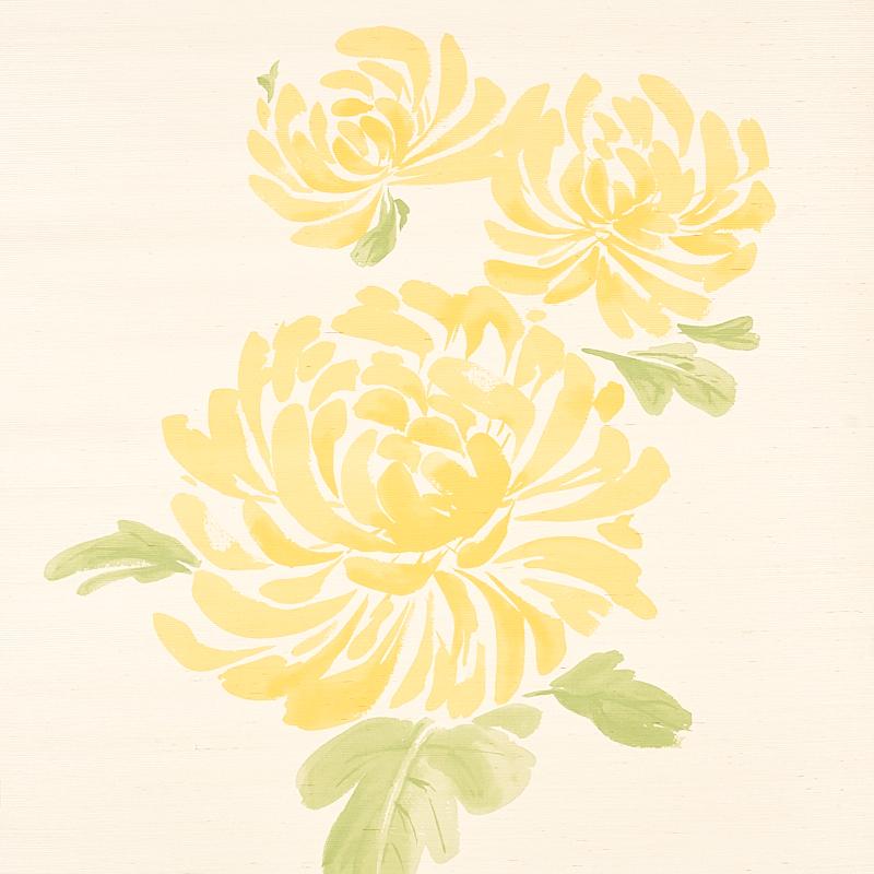 Schumacher Hana Sisal Yellow Wallpaper