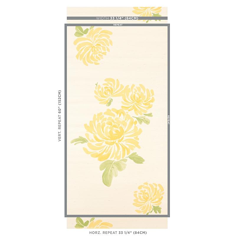 Schumacher Hana Sisal Yellow Wallpaper