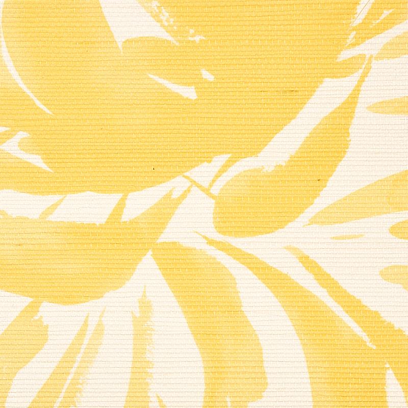 Schumacher Hana Sisal Yellow Wallpaper