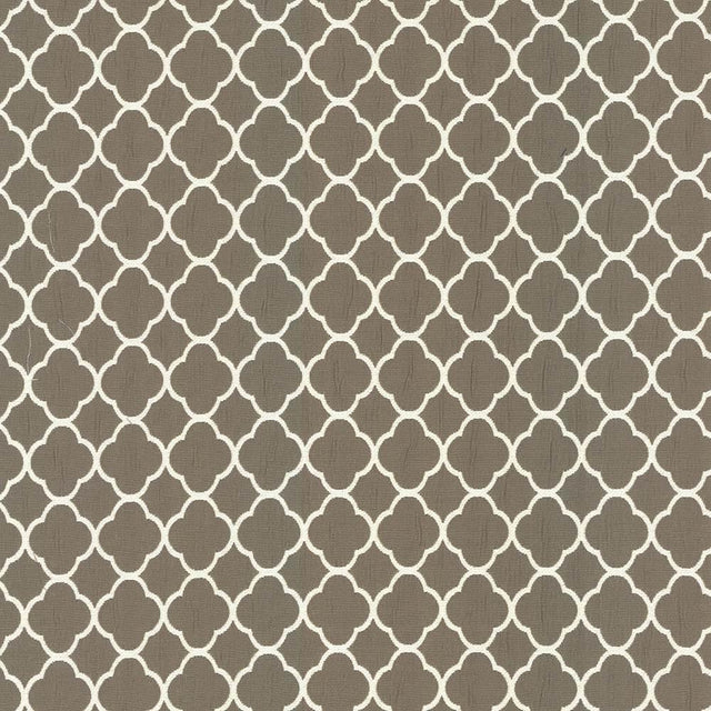 Kasmir Quatrefoil Maze Patina Fabric
