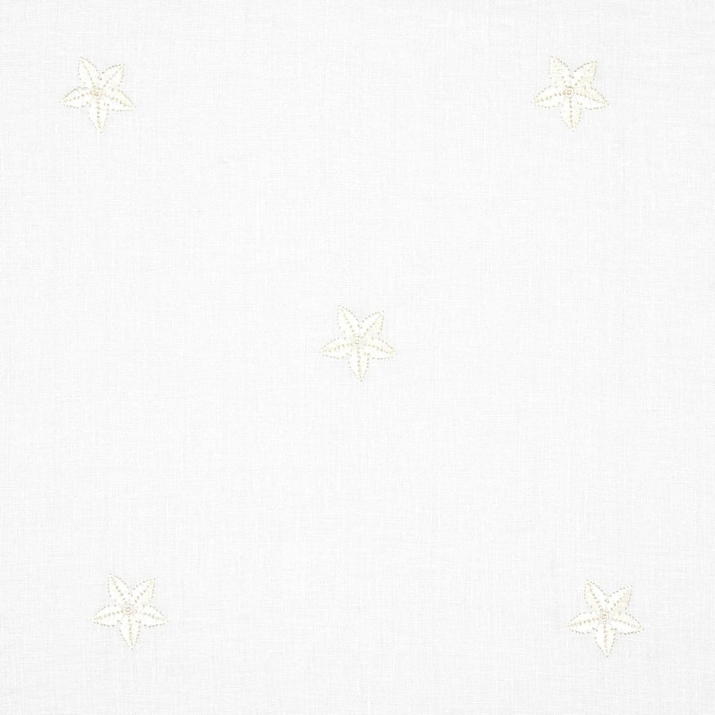 Schumacher Vincenzo Embroidered Sheer Blanc Fabric