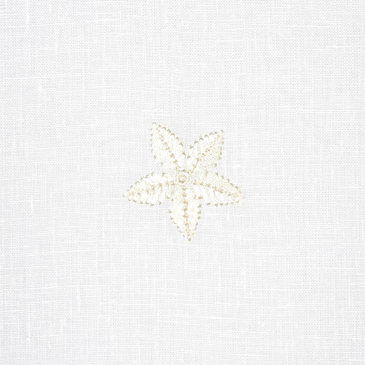 Schumacher Vincenzo Embroidered Sheer Blanc Fabric