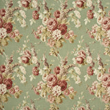 Mulberry VINTAGE FLORAL CORAL/SAGE Fabric