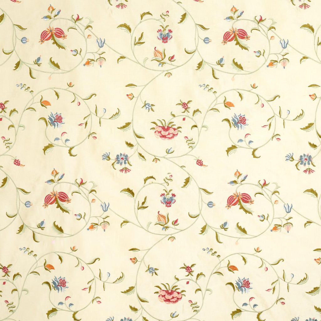 Schumacher Colette Embroidery Rose Fabric