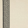 Schumacher Greek Key Embroidery Pebble And Black Fabric