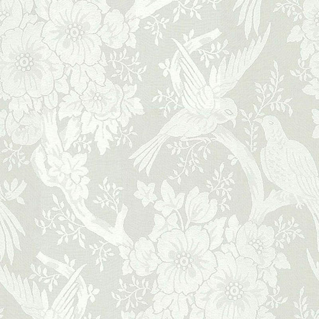 Schumacher Jacquard Sheer Ii Ivory Fabric