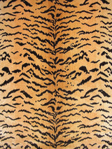 Scalamandre Tiger | Silk Brown On Gold Fabric