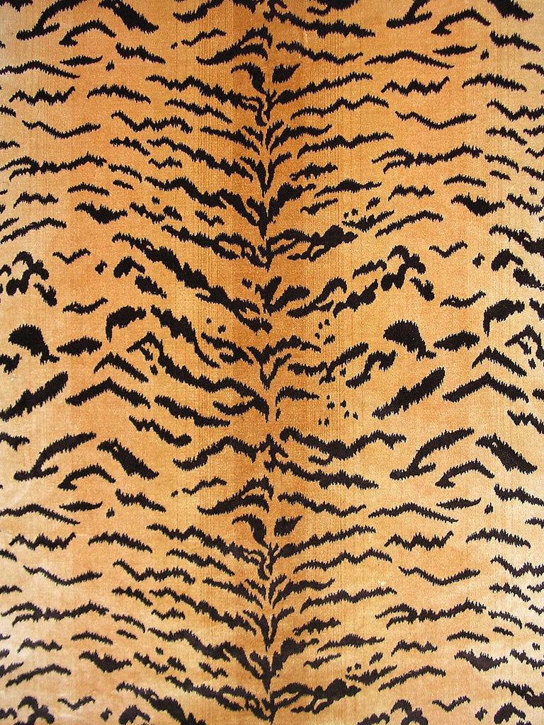 Old World Weavers TIGER - SILK BROWN ON GOLD Fabric