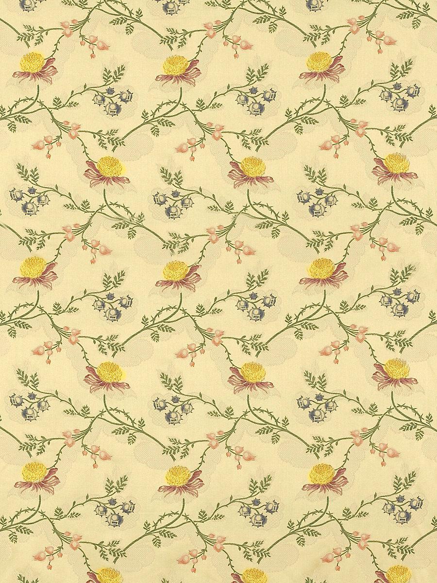 Old World Weavers Pompadour Multi On Beige Fabric