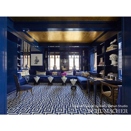 Schumacher Gainsborough Velvet Mediterranean Fabric