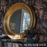 Schumacher Apolline Botanical Rouge & Noir Wallpaper