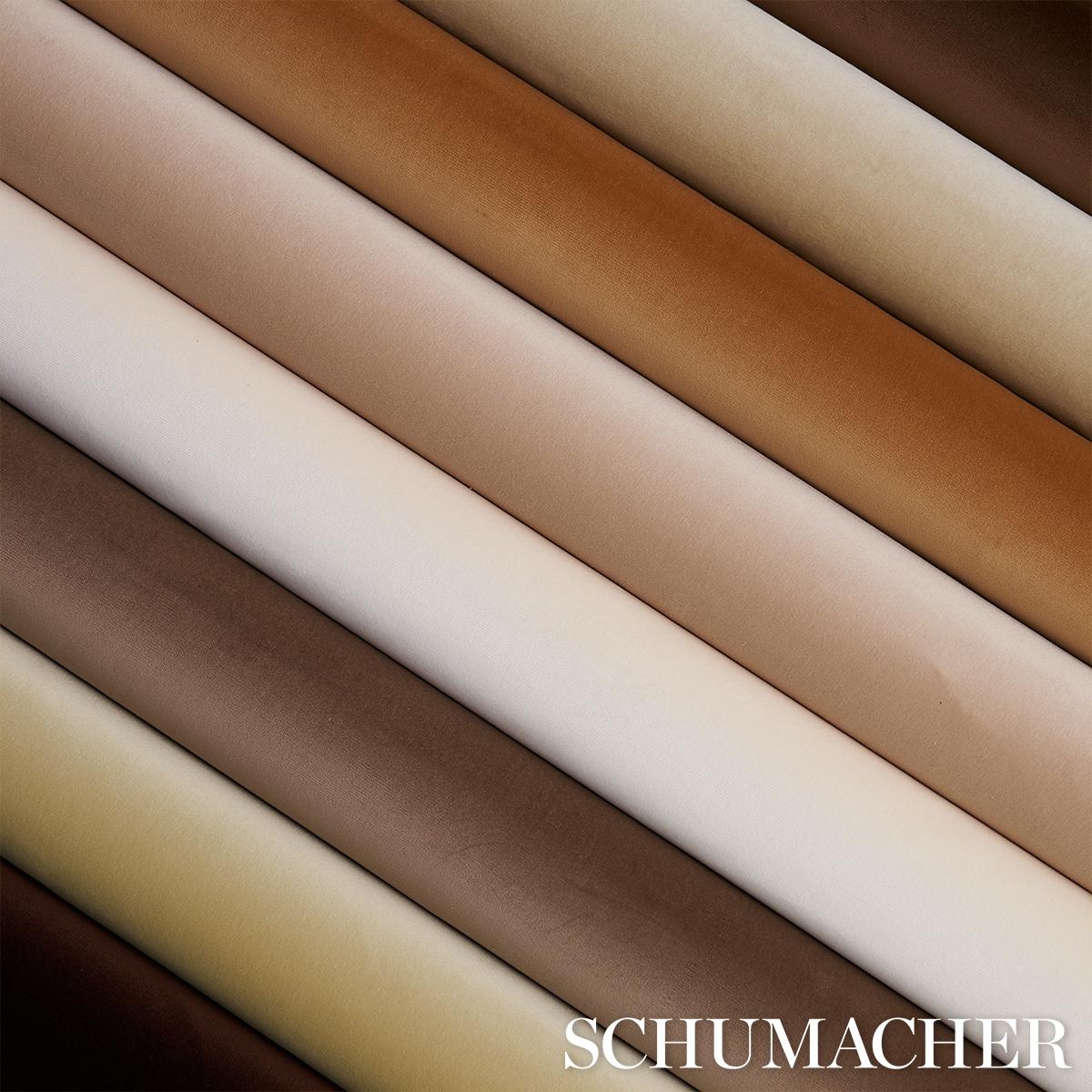 Schumacher Gainsborough Velvet Mocha Fabric
