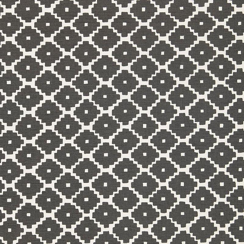 Schumacher Ziggurat Charcoal Fabric