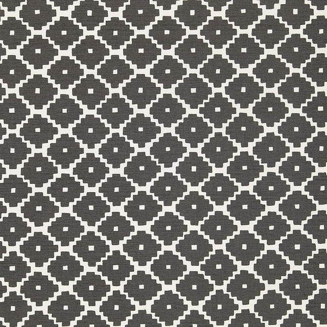 Schumacher Ziggurat Charcoal Fabric