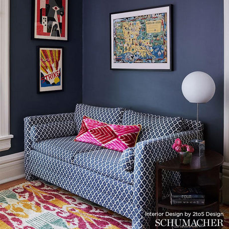 Schumacher Ziggurat Charcoal Fabric