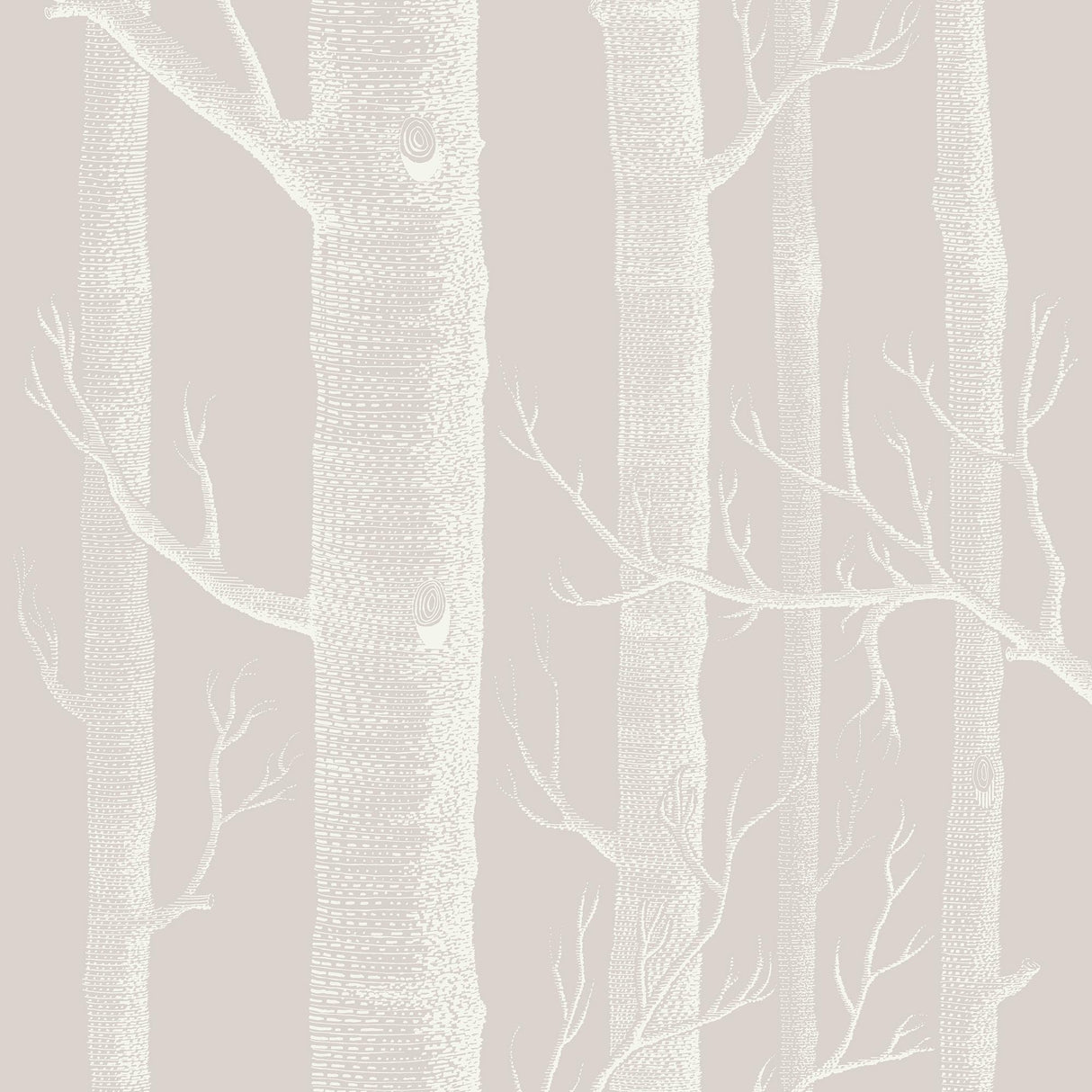 Cole & Son WOODS STONE/WHITE Wallpaper