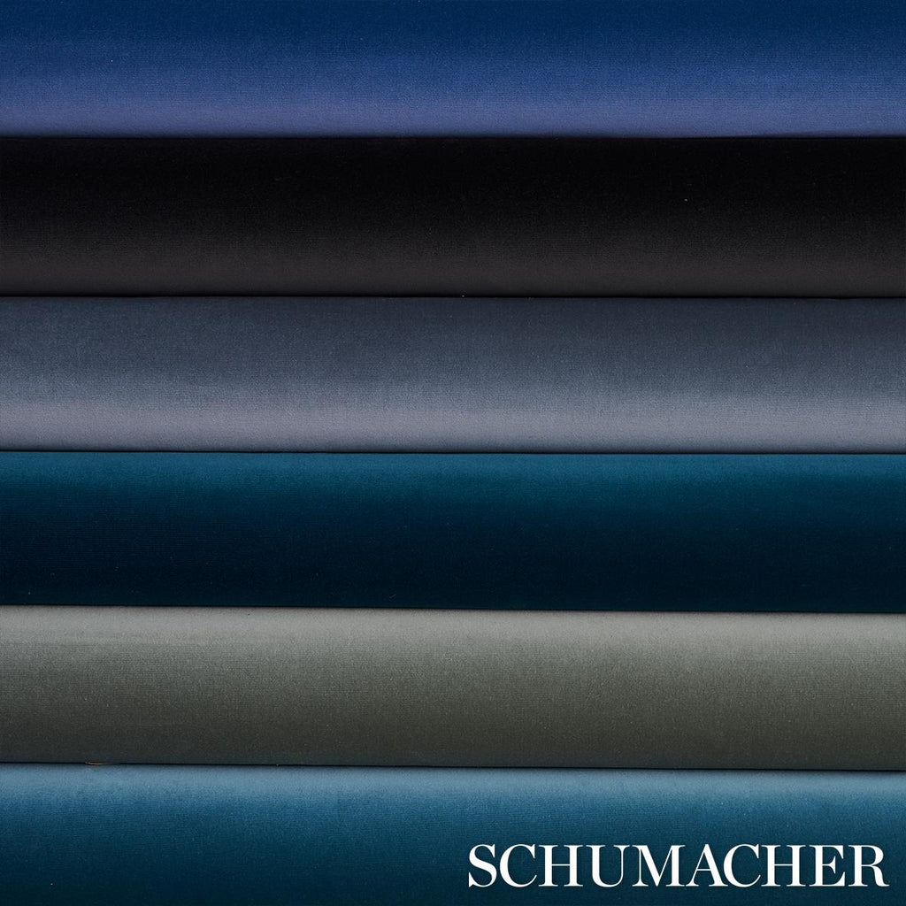 Schumacher Gainsborough Velvet Charcoal Fabric