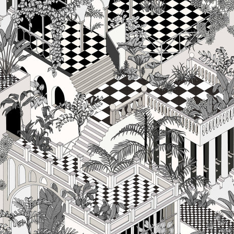 Cole & Son MIAMI BLACK/WHITE Wallpaper