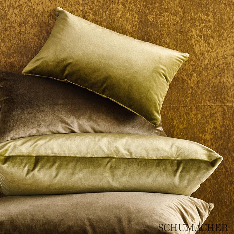 Schumacher Venetian Silk Velvet Parchment Fabric