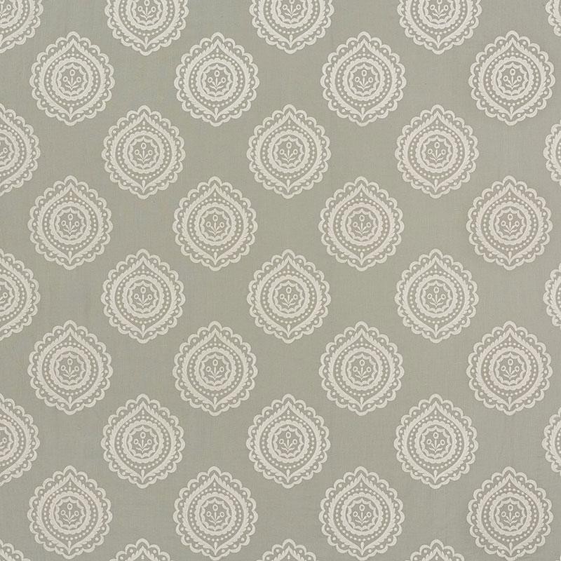 Schumacher Olana Linen Embroidery Haze Fabric