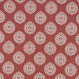 Schumacher Olana Linen Embroidery Tuscan Red Fabric