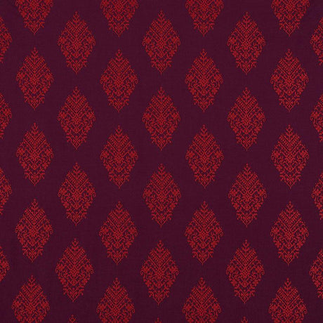 Schumacher Zinda Embroidery Berry Fabric