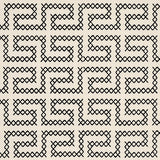 Schumacher A Maze Embroidery Black On Ivory Fabric