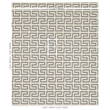 Schumacher A Maze Embroidery Black On Ivory Fabric
