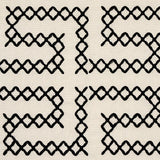 Schumacher A Maze Embroidery Black On Ivory Fabric