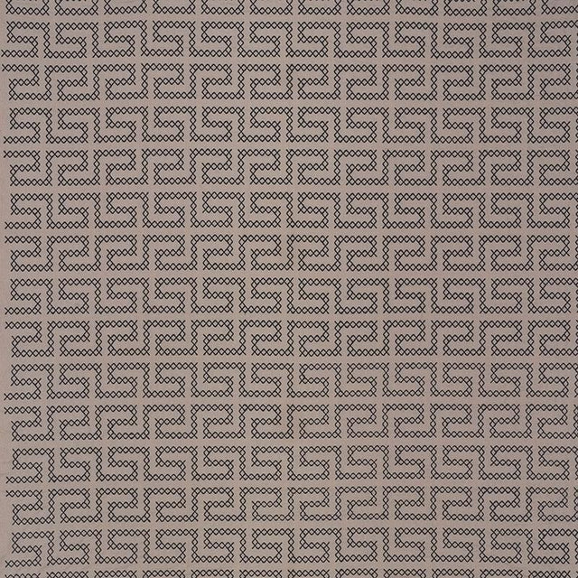 Schumacher A Maze Embroidery Stone Fabric