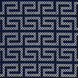 Schumacher A Maze Embroidery Navy Fabric