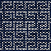 Schumacher A Maze Embroidery Navy Fabric