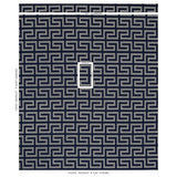 Schumacher A Maze Embroidery Navy Fabric