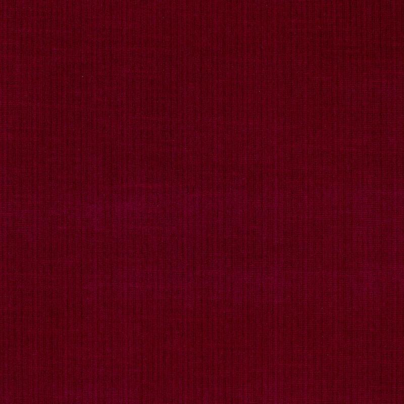 Schumacher Antique Strie Velvet Red Fabric