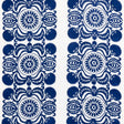 Schumacher Castanet Embroidery Cobalt Fabric