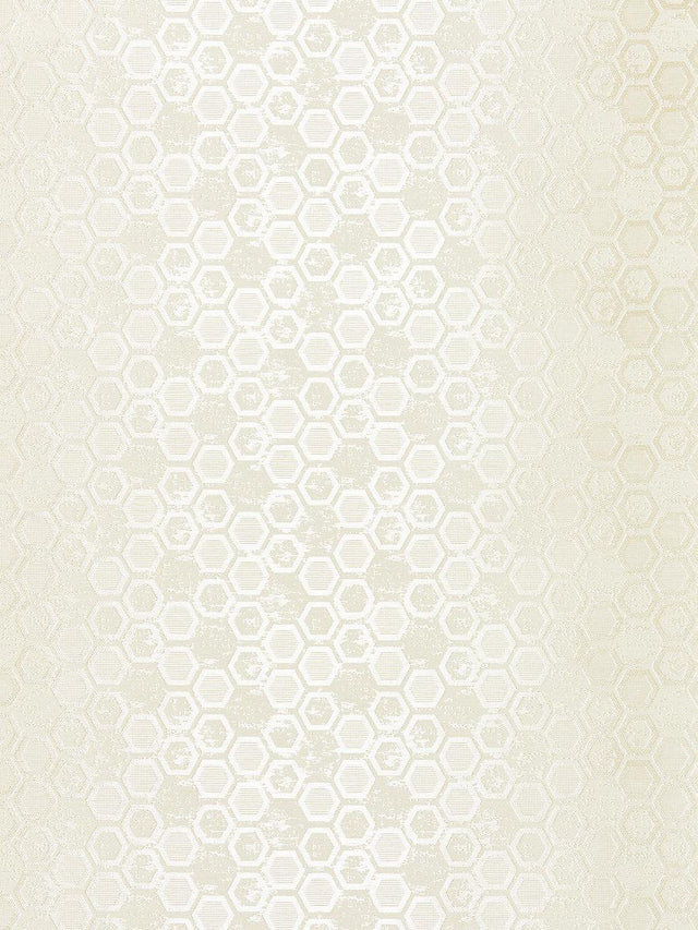 Scalamandre Hexagon Inspiration Bone Wallpaper