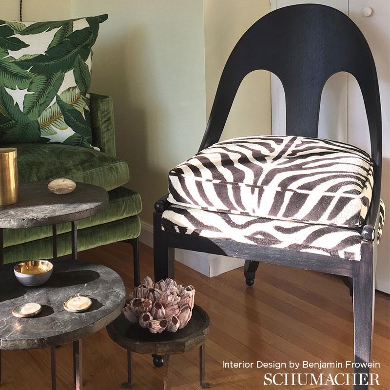 Schumacher Ze'Bre Épinglé Brown/Beige Fabric – DecoratorsBest
