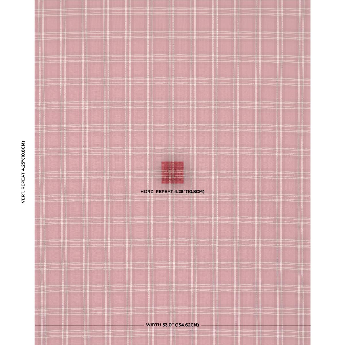 Schumacher Check Rustique Cranberry Fabric