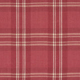 Schumacher Check Rustique Cranberry Fabric