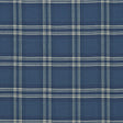 Schumacher Check Rustique Atlantic Blue Fabric