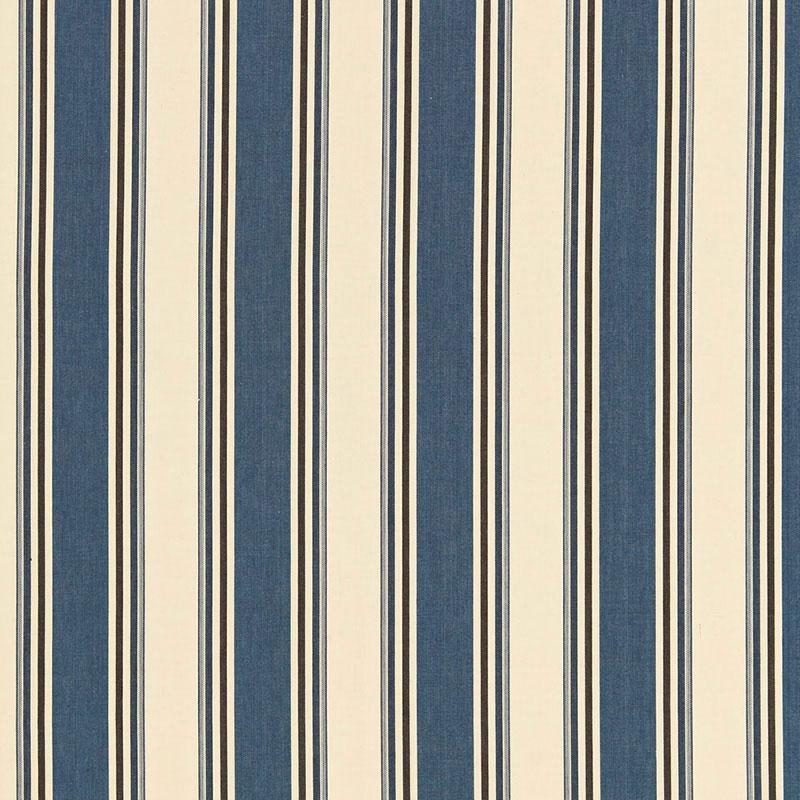 Schumacher Loren Stripe Marine Fabric