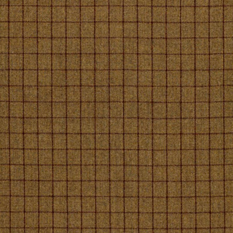Schumacher Saville Flannel Check Khaki Fabric