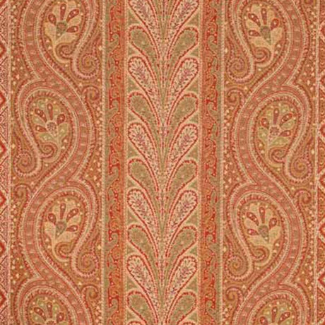 Schumacher Chatelaine Paisley Red/Moss Fabric