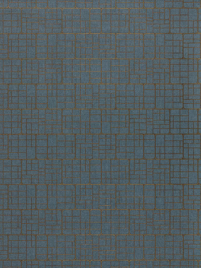 Scalamandre Mechanical Workmanship Sapphire Wallpaper