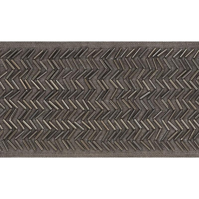 Schumacher Hayworth Tape Gunmetal Trim