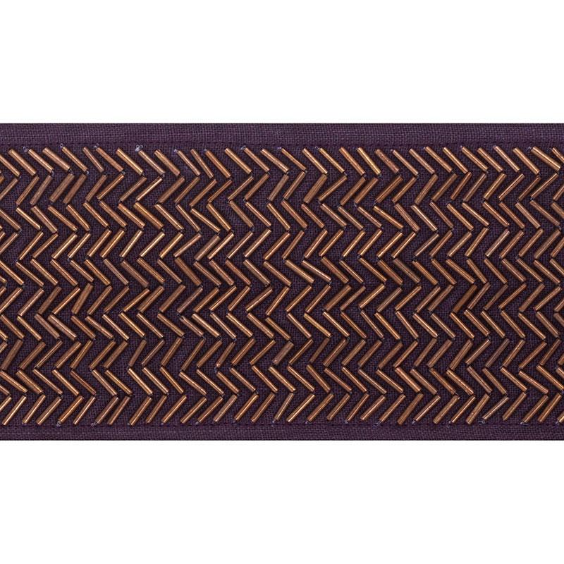 Schumacher Hayworth Tape Aubergine Trim