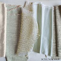 Schumacher Aria Moir Aqua Fabric