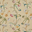 Schumacher Vanessa Embroidery Chamois/Multi Fabric